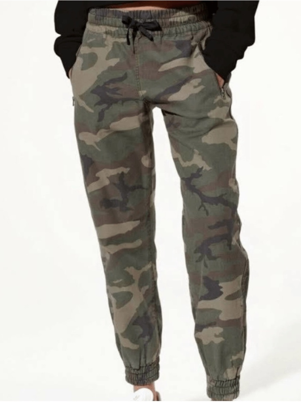 Aritzia Camo Track Joggers in Green and Brown